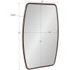 image:imageKate and Laurel Caskill Modern Barrel Mirror 20 x 32 Bronze Rounded Rectangle Mirror for WallBronze