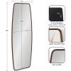 image:imageKate and Laurel Caskill Modern Barrel Mirror 20 x 32 Bronze Rounded Rectangle Mirror for WallBronze