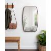 image:imageKate and Laurel Caskill Modern Barrel Mirror 20 x 32 Bronze Rounded Rectangle Mirror for WallBronze