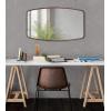 image:imageKate and Laurel Caskill Modern Barrel Mirror 20 x 32 Bronze Rounded Rectangle Mirror for WallBronze