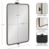 image:imageKate and Laurel Elijah Modern Rectangle Pivot Wall Mirror 20 x 32 Bronze Decorative Adjustable Bathroom Mirror for Over Sink or Entryway Accent Mirror