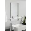image:imageKate and Laurel Fossett Frameless Rectangle Wall Mirror 18 x 30 White Decorative Functional Mirror with Shelf for Storage and Display