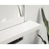 image:imageKate and Laurel Fossett Frameless Rectangle Wall Mirror 18 x 30 White Decorative Functional Mirror with Shelf for Storage and Display