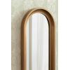 image:imageKate and Laurel Hatherleigh Modern Slim Arched Panel Wall Mirror 12 x 36 Gold Transitional Narrow Wooden Arch Mirror for Use as Versatile Bedroom or Entryway Wall Decor