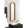 image:imageKate and Laurel Hatherleigh Modern Slim Arched Panel Wall Mirror 12 x 36 Gold Transitional Narrow Wooden Arch Mirror for Use as Versatile Bedroom or Entryway Wall Decor