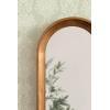 image:imageKate and Laurel Hatherleigh Modern Slim Arched Panel Wall Mirror 12 x 36 Rustic Brown Transitional Narrow Wooden Arch Mirror for Use as Versatile Bedroom or Entryway Wall Decor