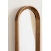 image:imageKate and Laurel Hatherleigh Modern Slim Arched Panel Wall Mirror 12 x 36 Rustic Brown Transitional Narrow Wooden Arch Mirror for Use as Versatile Bedroom or Entryway Wall Decor