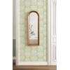 image:imageKate and Laurel Hatherleigh Modern Slim Arched Panel Wall Mirror 12 x 36 Rustic Brown Transitional Narrow Wooden Arch Mirror for Use as Versatile Bedroom or Entryway Wall Decor