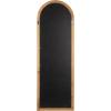 image:imageKate and Laurel Hatherleigh Modern Slim Arched Panel Wall Mirror 12 x 36 Rustic Brown Transitional Narrow Wooden Arch Mirror for Use as Versatile Bedroom or Entryway Wall Decor
