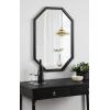 image:imageKate and Laurel Hogan Farmhouse Octagon Wood Wall Mirror 24 x 36 Rustic Brown Traditional Inspired Geometric Wall DecorBlack