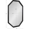 image:imageKate and Laurel Hogan Farmhouse Octagon Wood Wall Mirror 24 x 36 Rustic Brown Traditional Inspired Geometric Wall DecorBlack