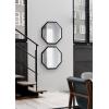 image:imageKate and Laurel Hogan Farmhouse Octagon Wood Wall Mirror 24 x 36 Rustic Brown Traditional Inspired Geometric Wall DecorBlack