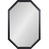 image:imageKate and Laurel Hogan Farmhouse Octagon Wood Wall Mirror 24 x 36 Rustic Brown Traditional Inspired Geometric Wall DecorBlack