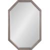 image:imageKate and Laurel Hogan Farmhouse Octagon Wood Wall Mirror 24 x 36 Rustic Brown Traditional Inspired Geometric Wall DecorGrey