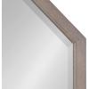 image:imageKate and Laurel Hogan Farmhouse Octagon Wood Wall Mirror 24 x 36 Rustic Brown Traditional Inspired Geometric Wall DecorGrey