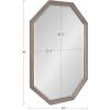 image:imageKate and Laurel Hogan Farmhouse Octagon Wood Wall Mirror 24 x 36 Rustic Brown Traditional Inspired Geometric Wall DecorGrey
