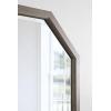 image:imageKate and Laurel Hogan Farmhouse Octagon Wood Wall Mirror 24 x 36 Rustic Brown Traditional Inspired Geometric Wall DecorGrey