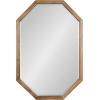 image:imageKate and Laurel Hogan Farmhouse Octagon Wood Wall Mirror 24 x 36 Rustic Brown Traditional Inspired Geometric Wall DecorRustic Brown