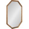 image:imageKate and Laurel Hogan Farmhouse Octagon Wood Wall Mirror 24 x 36 Rustic Brown Traditional Inspired Geometric Wall DecorRustic Brown