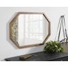image:imageKate and Laurel Hogan Farmhouse Octagon Wood Wall Mirror 24 x 36 Rustic Brown Traditional Inspired Geometric Wall DecorRustic Brown