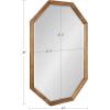 image:imageKate and Laurel Hogan Farmhouse Octagon Wood Wall Mirror 24 x 36 Rustic Brown Traditional Inspired Geometric Wall DecorRustic Brown