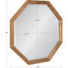 image:imageKate and Laurel Hogan Farmhouse Octagon Wood Wall Mirror 24 x 36 Rustic Brown Traditional Inspired Geometric Wall DecorRustic Brown