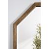 image:imageKate and Laurel Hogan Farmhouse Octagon Wood Wall Mirror 24 x 36 Rustic Brown Traditional Inspired Geometric Wall DecorRustic Brown