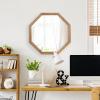 image:imageKate and Laurel Hogan Farmhouse Octagon Wood Wall Mirror 24 x 36 Rustic Brown Traditional Inspired Geometric Wall DecorRustic Brown