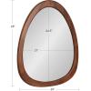 image:imageKate and Laurel McKinder Asymmetrical Wood Wall Mirror 24 x 28 Walnut Brown Decorative Irregular Geometric Mirror with Robust Wooden Frame and Distinct FinishBrown