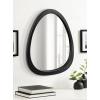 image:imageKate and Laurel McKinder Asymmetrical Wood Wall Mirror 24 x 28 Walnut Brown Decorative Irregular Geometric Mirror with Robust Wooden Frame and Distinct FinishBlack