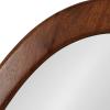 image:imageKate and Laurel McKinder Asymmetrical Wood Wall Mirror 24 x 28 Walnut Brown Decorative Irregular Geometric Mirror with Robust Wooden Frame and Distinct FinishBrown