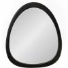 image:imageKate and Laurel McKinder Asymmetrical Wood Wall Mirror 24 x 28 Walnut Brown Decorative Irregular Geometric Mirror with Robust Wooden Frame and Distinct FinishBlack