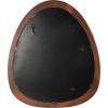 image:imageKate and Laurel McKinder Asymmetrical Wood Wall Mirror 24 x 28 Walnut Brown Decorative Irregular Geometric Mirror with Robust Wooden Frame and Distinct FinishBrown