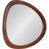 image:imageKate and Laurel McKinder Asymmetrical Wood Wall Mirror 24 x 28 Walnut Brown Decorative Irregular Geometric Mirror with Robust Wooden Frame and Distinct FinishBrown
