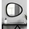 image:imageKate and Laurel McKinder Asymmetrical Wood Wall Mirror 24 x 28 Walnut Brown Decorative Irregular Geometric Mirror with Robust Wooden Frame and Distinct FinishBlack