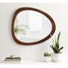 image:imageKate and Laurel McKinder Asymmetrical Wood Wall Mirror 24 x 28 Walnut Brown Decorative Irregular Geometric Mirror with Robust Wooden Frame and Distinct FinishBrown