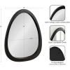 image:imageKate and Laurel McKinder Asymmetrical Wood Wall Mirror 24 x 28 Walnut Brown Decorative Irregular Geometric Mirror with Robust Wooden Frame and Distinct FinishBlack