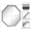 image:imageKate and Laurel Ocono Vintage Galvanized Metal Octagon Wall Mirror 26 x 26 Silver Rustic Farmhouse Octagonal Mirror with Geometric Shape and Unique Finish
