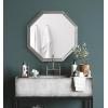 image:imageKate and Laurel Ocono Vintage Galvanized Metal Octagon Wall Mirror 26 x 26 Silver Rustic Farmhouse Octagonal Mirror with Geometric Shape and Unique Finish