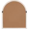 image:imageKate and Laurel Rahfy Boho Arch Rattan Wall Mirror 28 x 32 White Decorative Wooden Mirror with Authentic Rattan Frame for Bathroom Vanity Mirror