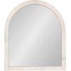 image:imageKate and Laurel Rahfy Boho Arch Rattan Wall Mirror 28 x 32 White Decorative Wooden Mirror with Authentic Rattan Frame for Bathroom Vanity Mirror