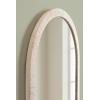 image:imageKate and Laurel Rahfy Boho Arch Rattan Wall Mirror 28 x 32 White Decorative Wooden Mirror with Authentic Rattan Frame for Bathroom Vanity Mirror
