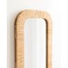 image:imageKate and Laurel Rahfy Boho Rectangle Rattan Wall Mirror 12 x 36 Natural Wood Decorative Rounded Rectangular Panel Mirror with Authentic Rattan Frame for Bedroom Mirror