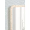 image:imageKate and Laurel Rahfy Boho Rectangle Rattan Wall Mirror 18 x 48 White Decorative Rounded Rectangular FullLength Mirror with Authentic Rattan Frame for Bedroom Floor Mirror