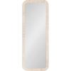 image:imageKate and Laurel Rahfy Boho Rectangle Rattan Wall Mirror 18 x 48 White Decorative Rounded Rectangular FullLength Mirror with Authentic Rattan Frame for Bedroom Floor Mirror
