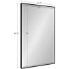 image:imageKate and Laurel Rhodes Large Framed Decorative Rectangle Wall Mirror 25 x 37 Black Sleek Modern Hanging Wall Mirror
