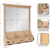 image:imageKate and Laurel Stallard Decorative Rustic Wood Home Organizer with MirrorNatural