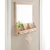 image:imageKate and Laurel Stallard Decorative Rustic Wood Home Organizer with MirrorNatural