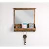 image:imageKate and Laurel Stallard Decorative Rustic Wood Home Organizer with MirrorRustic Brown