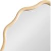 image:imageKate and Laurel Talma Boho Round Scalloped Wall Mirror 30 Inch Diameter Natural Wood Modern Circle Mirror with Solid Poplar Wood Frame and Rounded Frame Profile